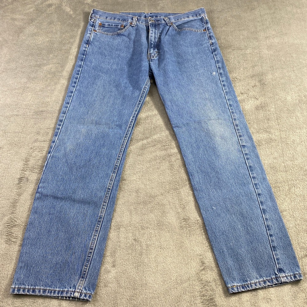 Levi Strauss Co 505 Mens Jeans W36‎ L32 Blue Denim Classic Straight Fit
